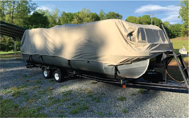 WindStorm Pontoon Boat Cover for PONTOON - Rails Fits 12'6